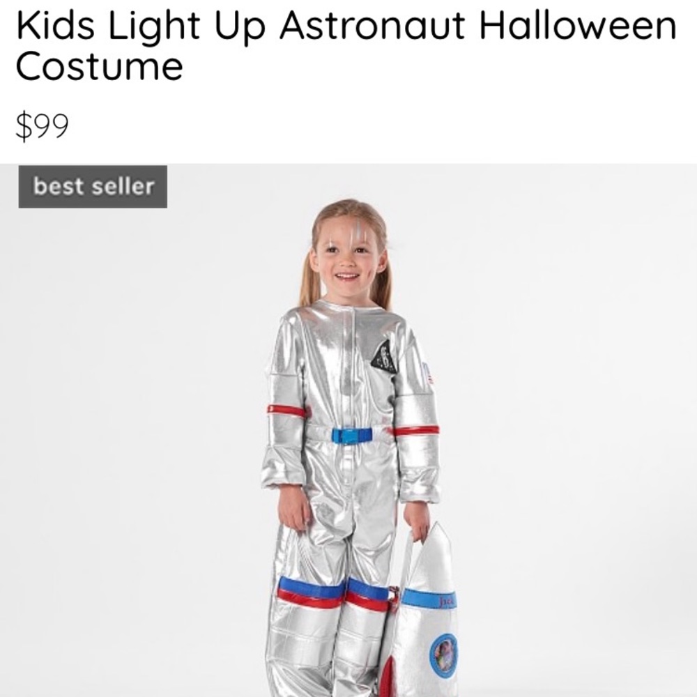 Light Up Astronaut Halloween Costume Pottery Barn - Picture 3 of 6